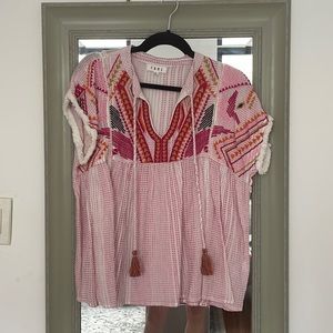 THML geometric shirt, size US M
